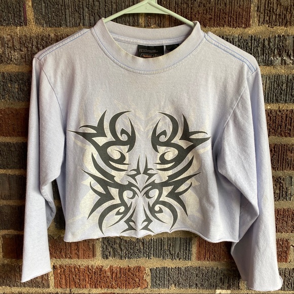 vintage 90s cropped tee shirt - Picture 2 of 3